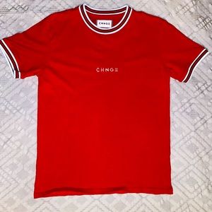 CHNGE Red Embroidered Tee